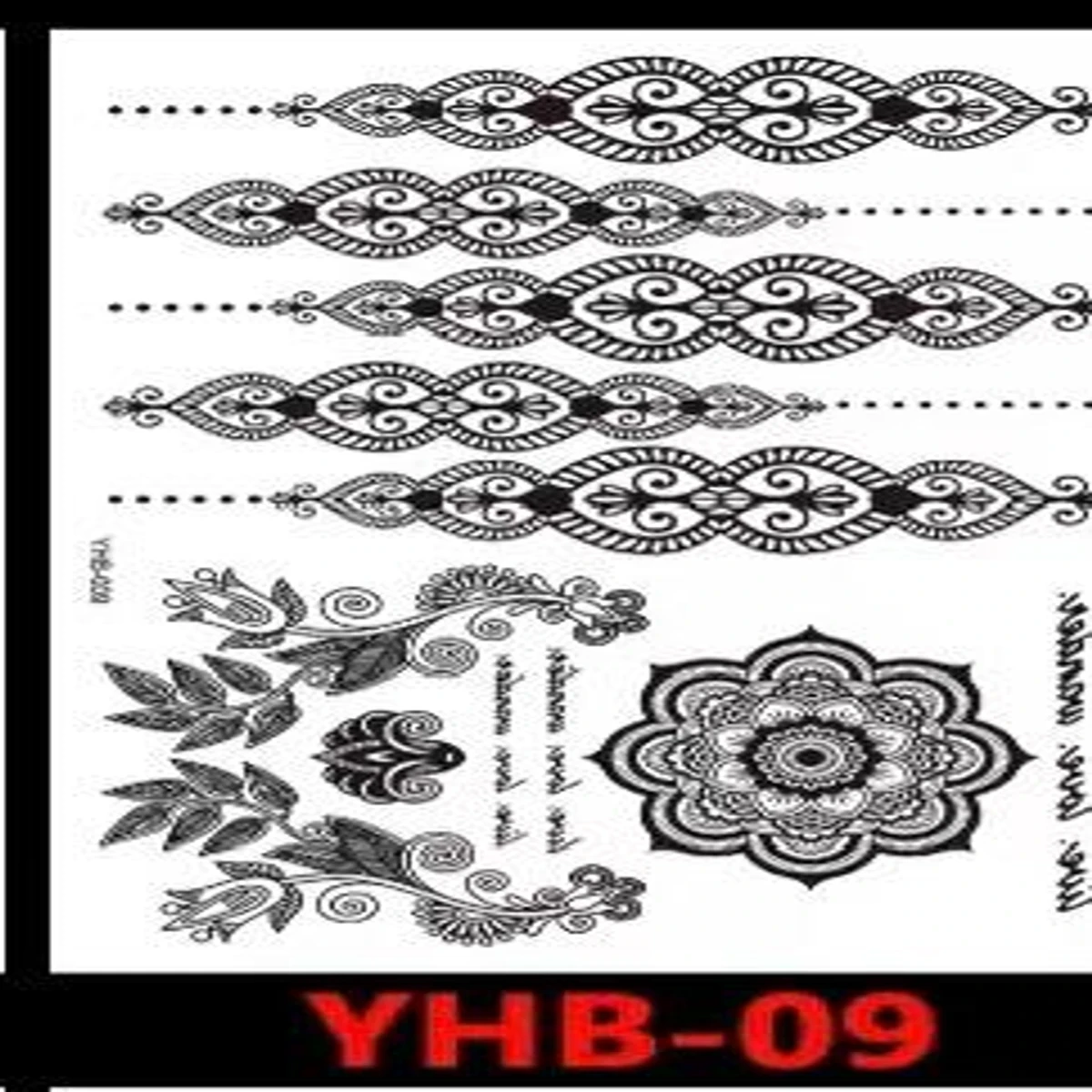 6PCS Henna Mehendi Tatto Sticker Waterproof [6PCS COMBO]