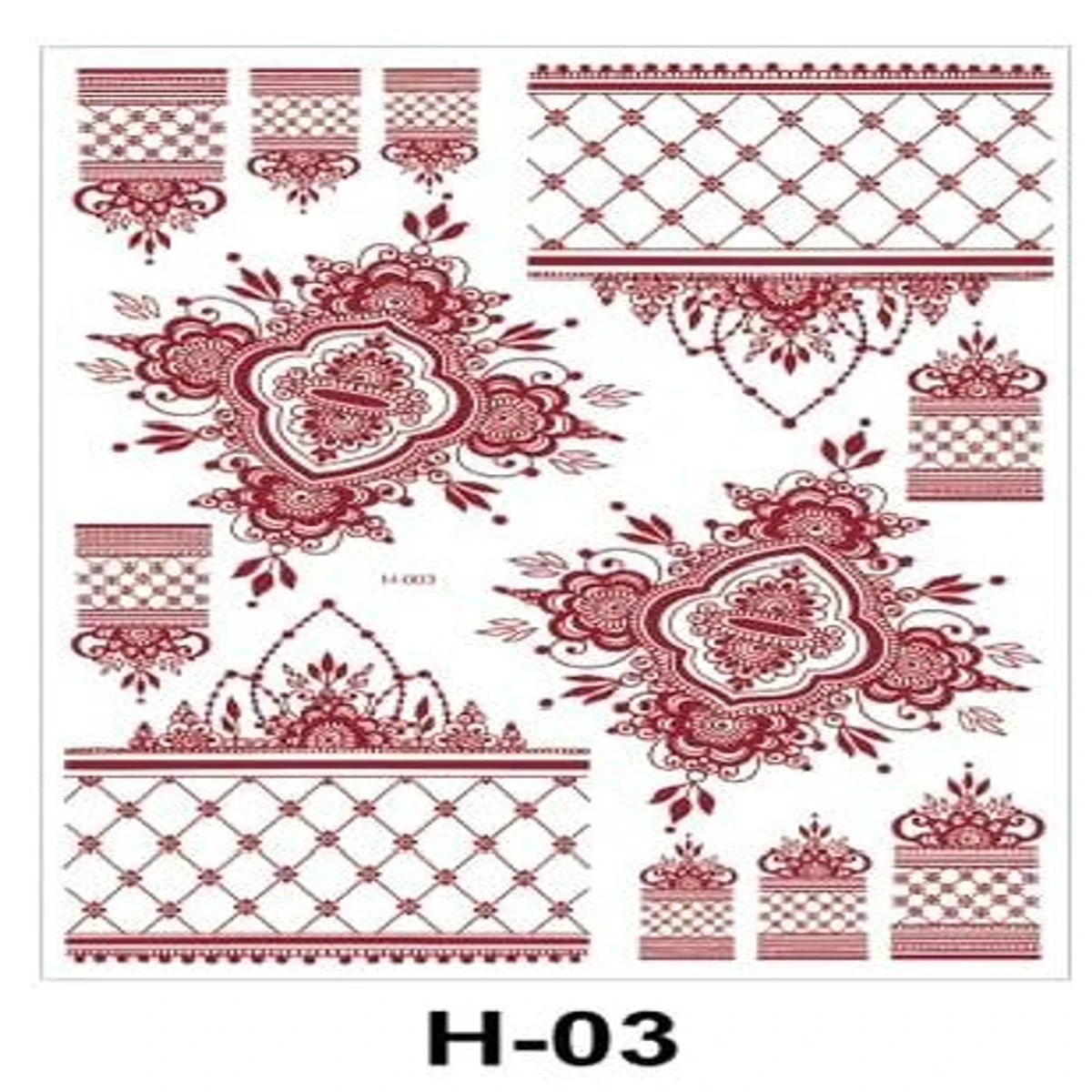 6PCS Henna Mehendi Tatto Sticker Waterproof [6PCS COMBO]